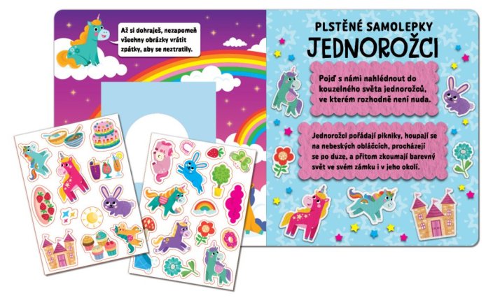 Jednorožci - Plstěné samolepky