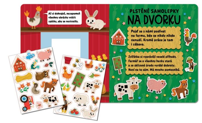 Na dvorku - Plstěné samolepky