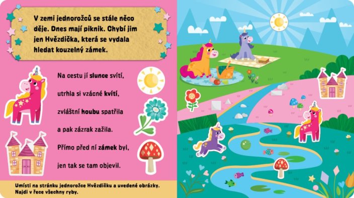 Jednorožci - Plstěné samolepky